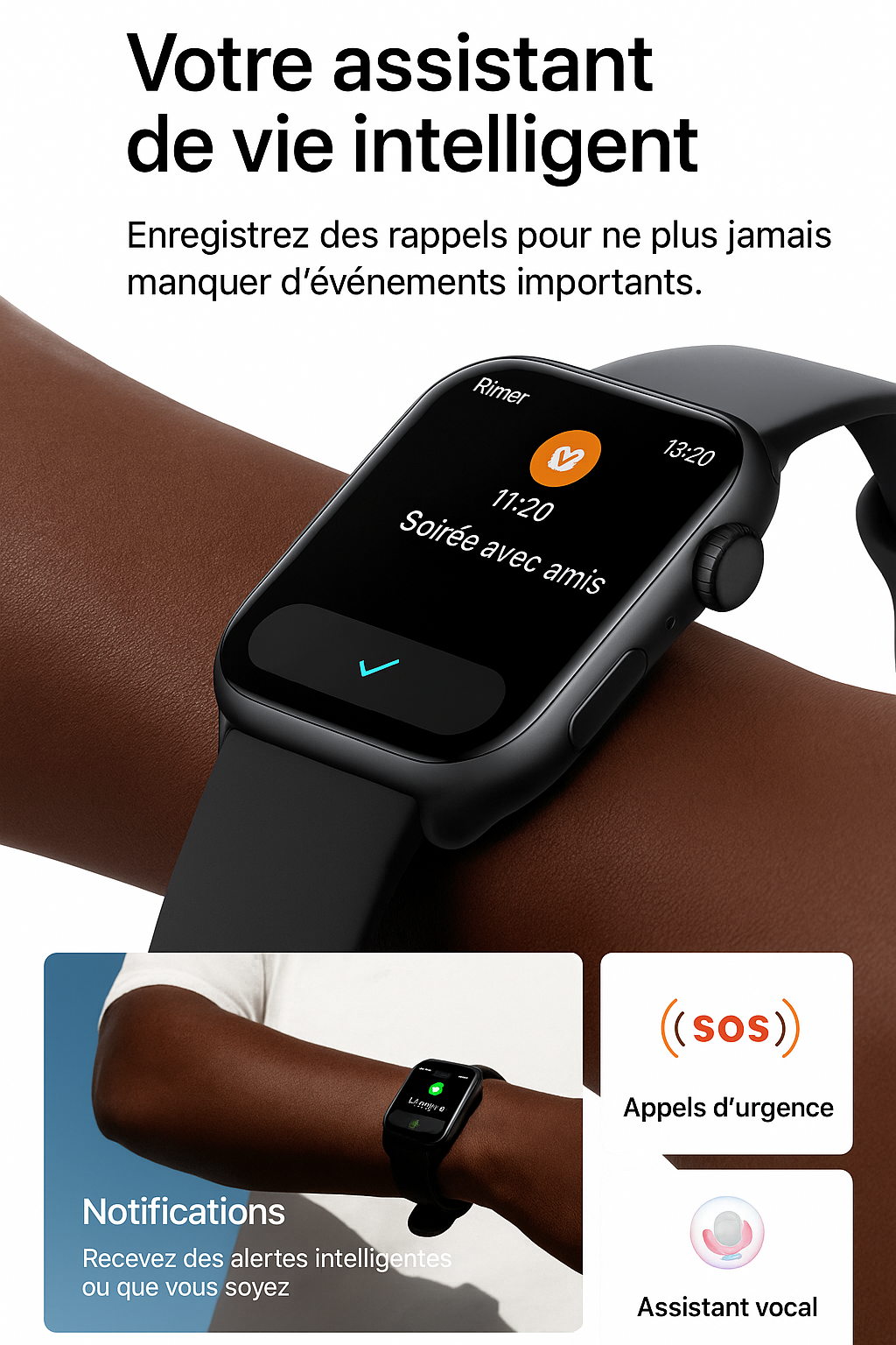 GTS7 Pro™ – La Montre Qui Veille sur Vous Jour & Nuit