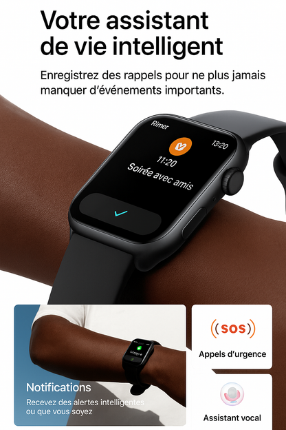 GTS7 Pro™ – La Montre Qui Veille sur Vous Jour & Nuit